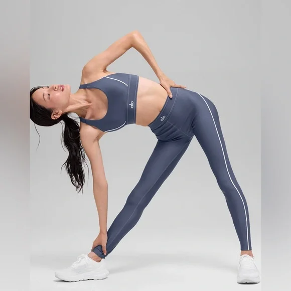 ALO Yoga NWT Bluestone White Airlift High Waisted Suit Up legging S